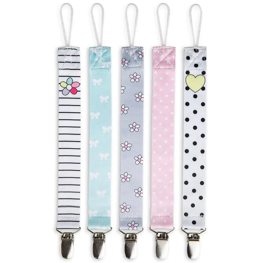 

Let's Make 5pcs New Baby Pacifier Clip Nursing Pacifier Chain Holder Dummy Clip Nipple Holder For Boys And Girl Pacifier Clips