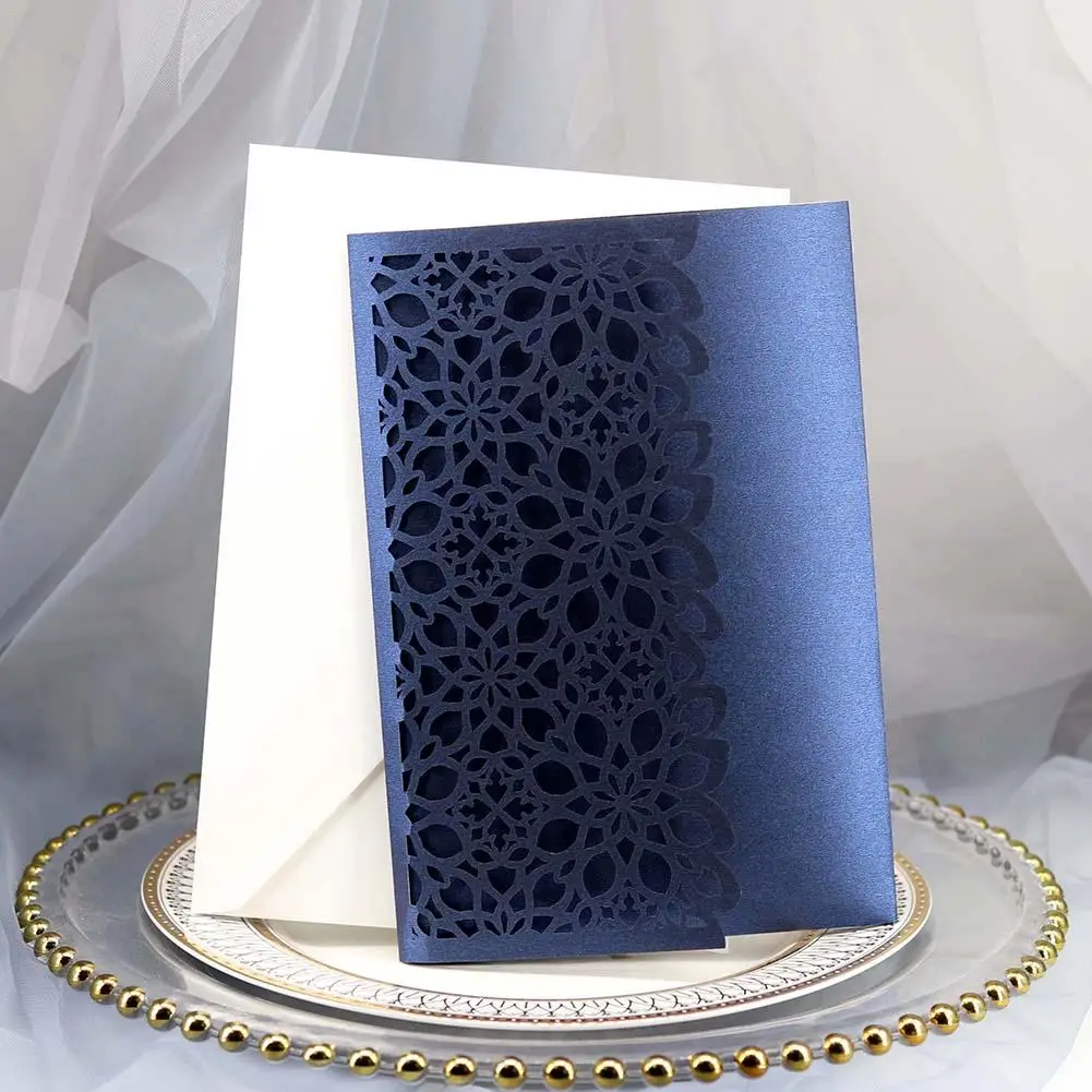  10pcs European Laser Greeting Card Laser Hollow Business Invitation Wedding Invitation Holiday Part - 33007493953