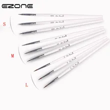 EZONE 6 шт. кисть для рисования маслом крючок нейлоновая ручка многофункциональная ручка для акварели разные размеры художественные студенческие канцелярские принадлежности
