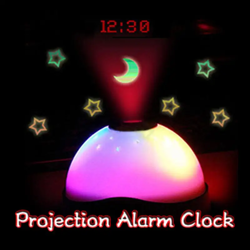

1Pc Projection Clock Star Sky Night Light LED Magic Digital Projection Starry Alarm Clock Time Home Table Decoration Colorful