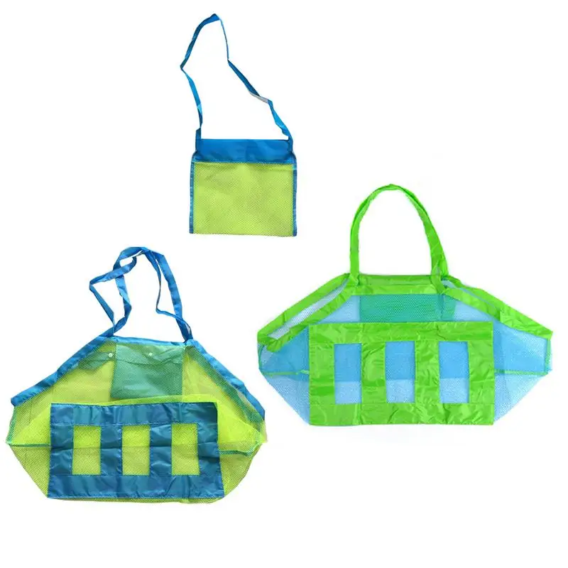 

Aurora Gadgets Large Mesh Beach Bag Outdoor Children's Beach Toys Fast Storage Bag Sand Dredging Tool Sundries Storage Mesh Bag