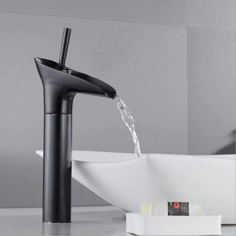 

Sink Basin Faucets Bathroom Faucet Water Tap Bathroom Single Handle with Two Pipes Luxury Tall European Handle Water Taps