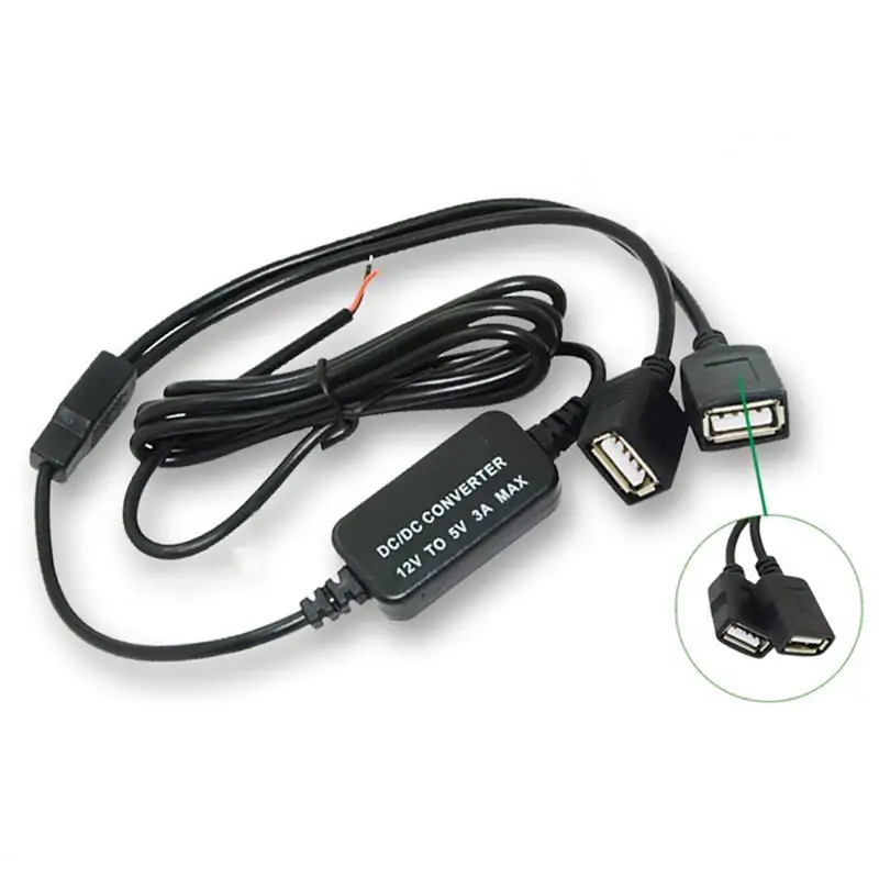 

Buck Converter Step Down Module Dual USB Voltage Adaptor Converter 12V to 5V 3A MAX 15W Double USB Car Accessary