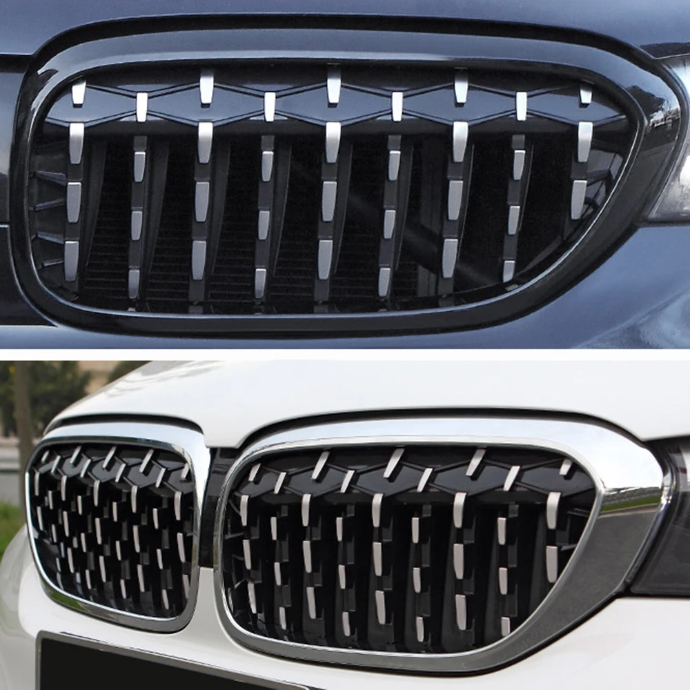 Решетка переднего бампера для BMW 5 серии G30 G31 G38 2017 2018 2019 Алмазный гриль с почками в