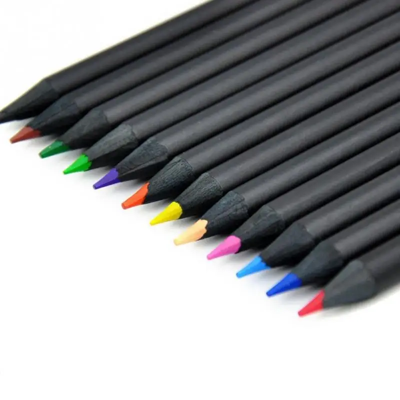 12Pcs Colorful Sketch Drawing Charcoal Pencil For Artist Sketching 