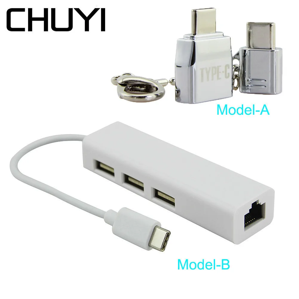 USB концентратор CHUYI с 3 портами 2 0 и Интернетом JR45 1|USB-хабы| |