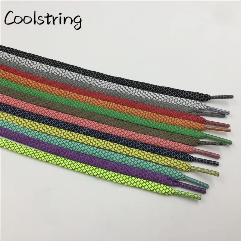 Offical Coolstring Flat 3M Reflective Night Running Shoelaces Runner Sneakers Hollow Safety Laces For Basketball Shoes 350 Boots
