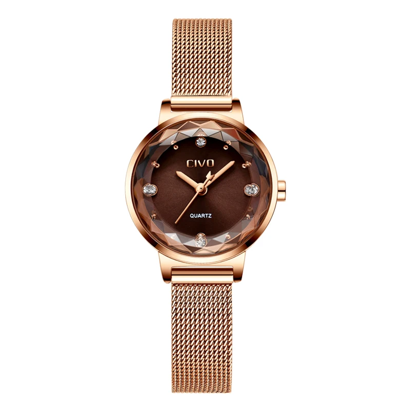 

CIVO Luxury Brand Diamond Women Watch Fashion Crystal Elegant Lady Watches Waterproof Rose Gold Quartz Wrist Watches reloj