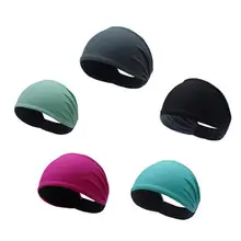 Сплошной цвет нескользящий лента для волос при занятиях йогой открытый фитнес пот-абсорбент бег оголовье спорт оголовье полиэстер хлопок