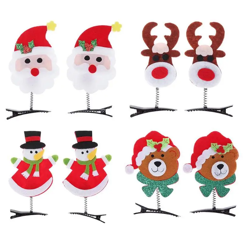 

2pcs Adults Cute Christmas Hair Clips Hairpins Xmas Festival Party Headwear