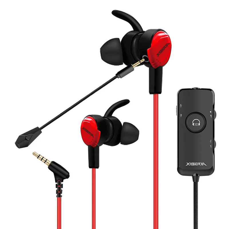 

Xiberia MG-2 Pro Mobile Gamer Gaming Earphone with Mic In Ear Noise Reduction Headset with 3D Sound Card