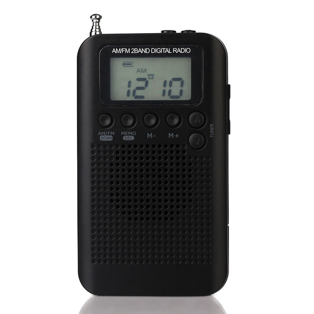 HRD 104 Портативный AM/FM стерео радио Карманный 2 полосный Цифровая настройка мини