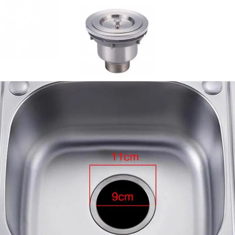 Us 4 16 10 Off Stainless Steel Abs Kitchen Sink Stopper Plug For Bath Drain Drainer Strainer Basin Water Rubber Sink Filter Cover Sinkhole In Drains