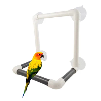 

Portable Suction Cup Large Fold Away Shower Perch Bird Toy Travel Parrot Bath Shower Standing Platform Rack Parrot Standing