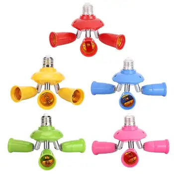 

3 in 1 E27 to E27 Lamp Base Socket Splitter Adjustable LED Light Bulb Adapter Holder Light Extented Converter
