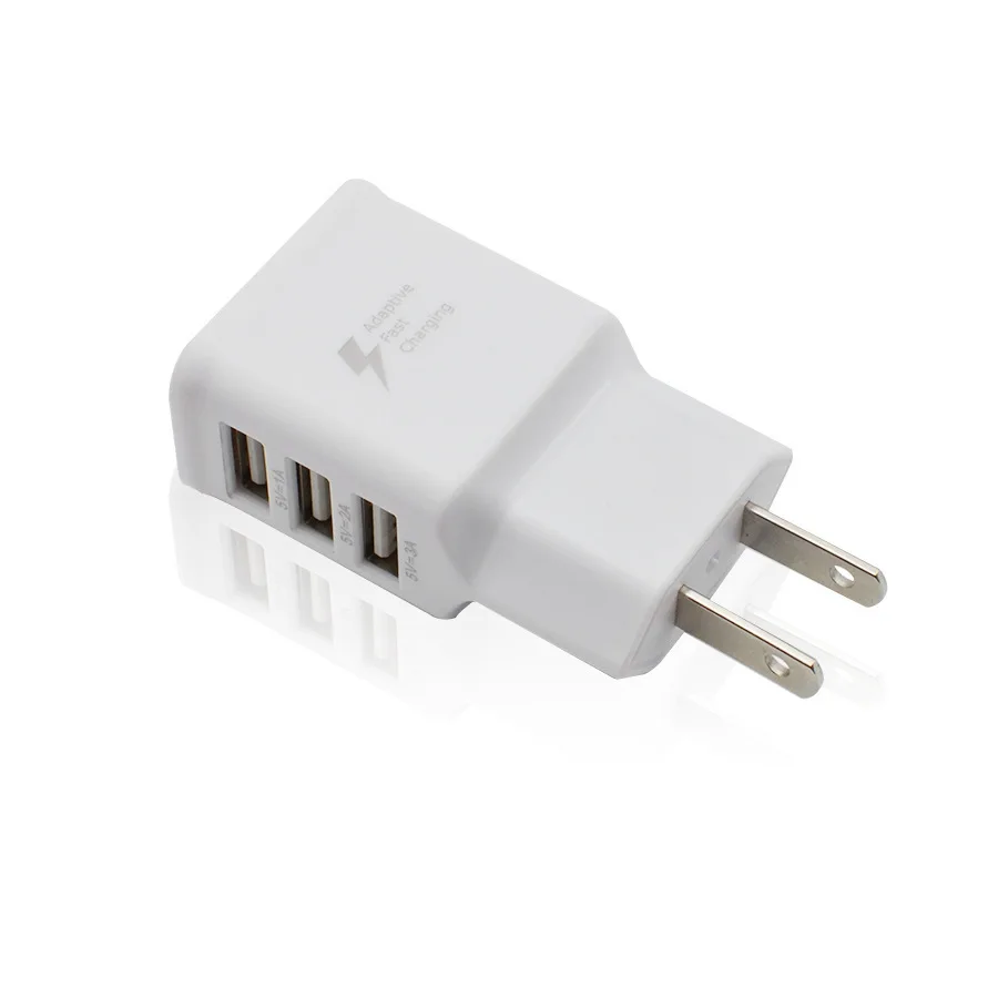 5V 2A EU US Plug 3 порта USB универсальный мобильный телефон зарядное устройство