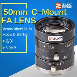 3,0 мегапикселя C Mount 50 мм 2/3 "FA/Машинное видение фиксированным фокусным расстоянием Объективы промышленных камера ручная, с