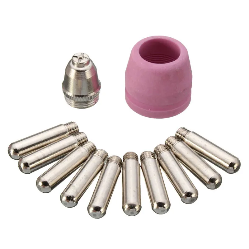 25Pcs Sg-55 Ag-60 Plasma Cutter Torch Consumables Kit Tips 40/50/60 Torch Electrodes Ceramic Shield Cups 25Pcs Sg-55 Ag-60 Plasma Cutter Torch Consumables Kit Tips 40/50/60 Torch Electrodes Ceramic Shield Cups