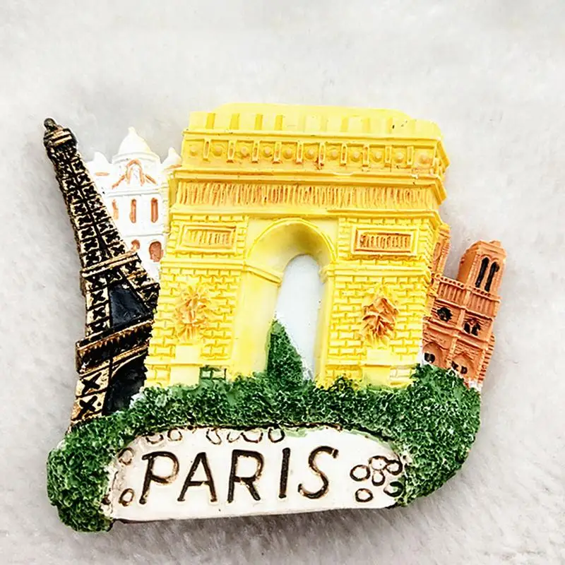 Стикеры на холодильник Франция Эйфелева башня Триумфальная арка Нотр-Дам инновационные магнитные наклейки туристические сувениры