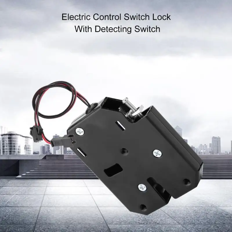 

DC 12V Electric Control Latch Drawer Switch Lock Electromagnetic Lock With Detecting Switch
