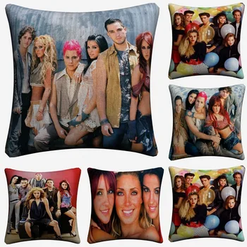 

RBD Handsome Mexico Music Band Decorative Pillow Case For Sofa 45x45cm Linen Cushion Cover Home Decor Throw Pillowcase Almofada