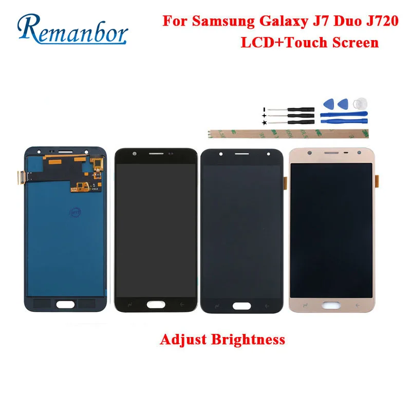 

Remanbor For Samsung Galaxy J7 Duo LCD J720 J720F SM-J720F Display And Touch Screen Perfect Repair Parts Digital Accessory +Tool