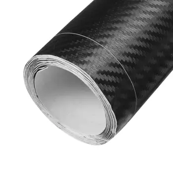 

250 x 65cm Black 3D Carbon Fiber Vinyl Car Motorcycle Wrap Sheet Roll Film Sticker Foil Decal