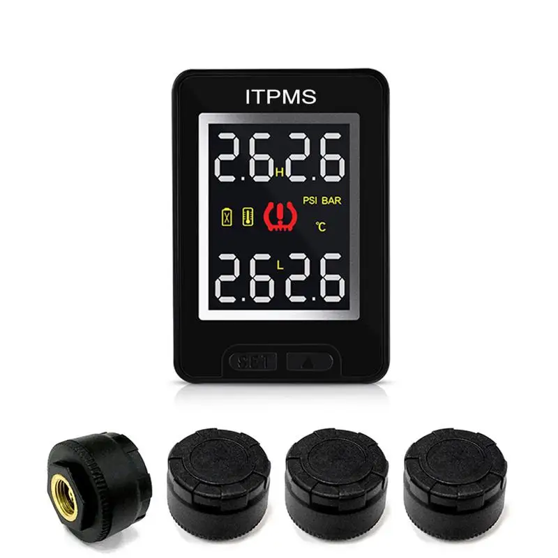 

CAREUD U912 Car TPMS Wireless Auto Tire Pressure Monitoring System With 4 External Sensors LCD Embedded Monitor For Toyota Only