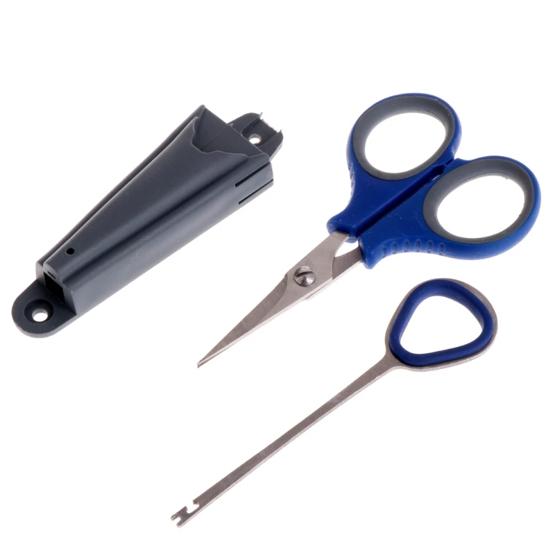 

Bobing 1pcs Mini 3 In 1 Fishing Scissors Hook Remover Stainless Steel Line Cutter With bag 13.2cm Outdoor Portable Fishing Tools