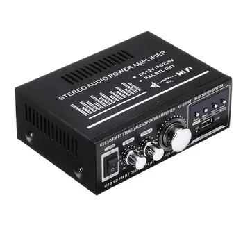 

Lepy 12V/220V 400W 2 CH Bluetooth Hifi Stereo Amplifier USB SD FM Radio Power Stereo Car Amplifier Audio Home Amplifier