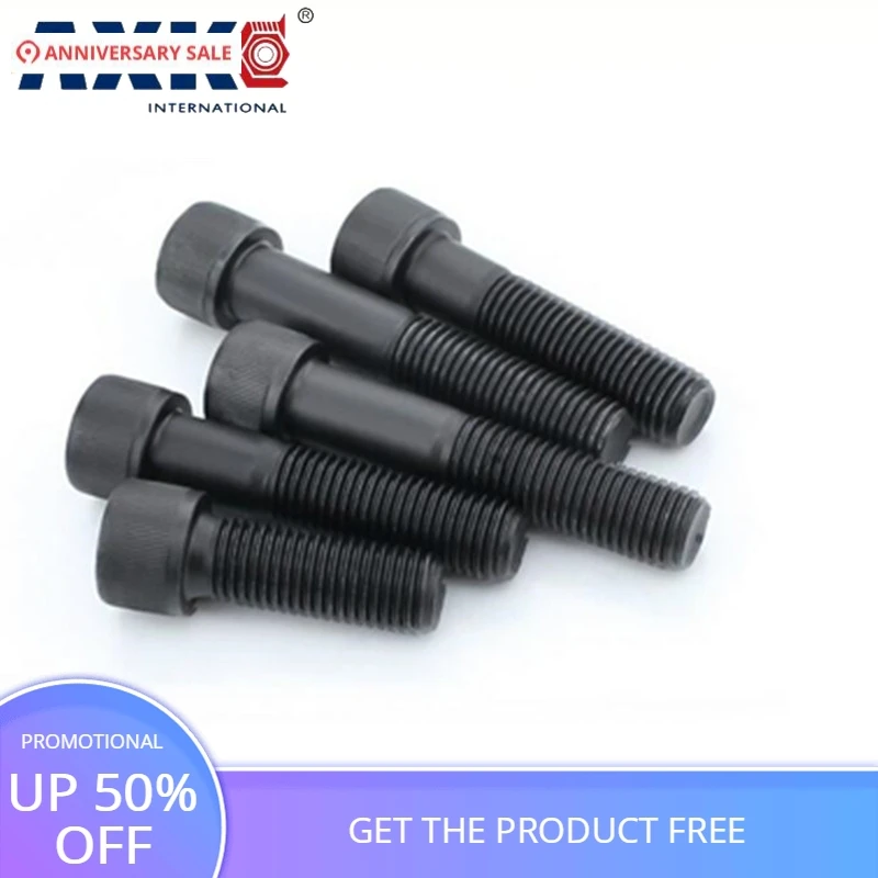 

AXK DIN912 12.9 grade bolts Carbon steel hex socket screws M1.4 M1.6 M2 M3 screws black twill cylindrical head bolts