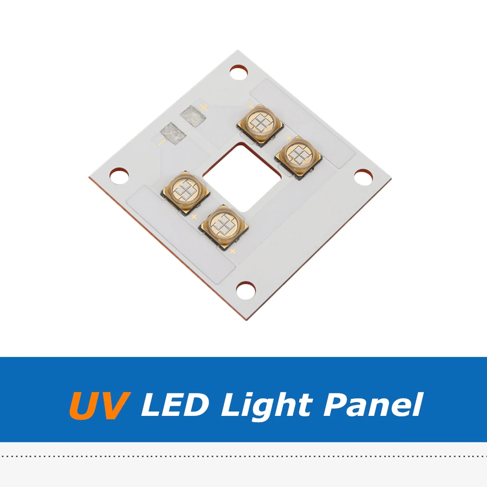 1 шт. 405nm 40 Вт УФ отверждения светодиодный светильник Панель источник лампа медная пластина с фиолетовыми бусинами для ANYCUBIC Photon SLA DLP части 3d принтера