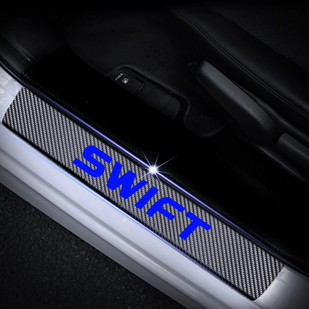 Накладка на порог автомобиля для Suzuki Swift Welcome Pedal Protector из углеродного волокна