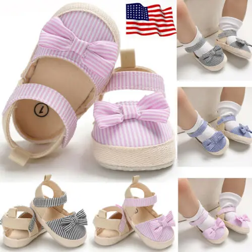 

Fashion Infant Baby Girl Soft Sole Sandals Toddler Summer Shoes Bow-Knot Sandal
