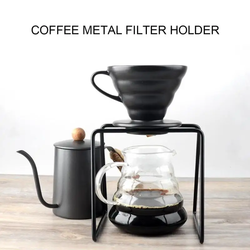 

Coffee Dripper Stand Coffee Metal Filter Frame Holder Drip Cup Bracket Rack Geometric Paperless Reusable Pour CoffeeFilter Stand