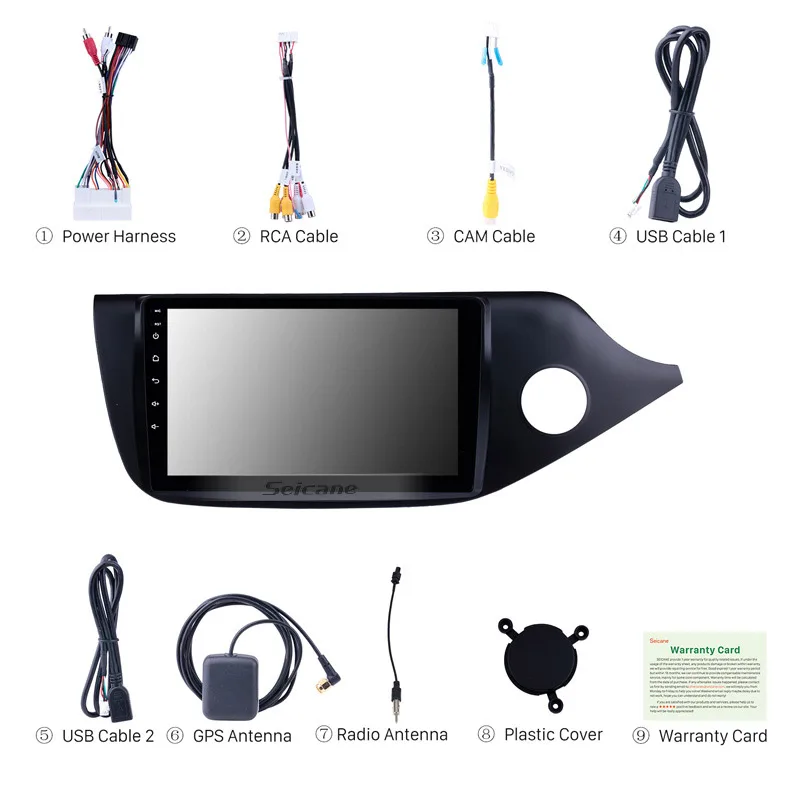 Best Seicane 9" Android 8.1 GPS Car Radio For Kia Ceed RHD 2012 2013 2014 8-core HD Touch Screen Bluetooth Wifi RDS Multimedia Player 2