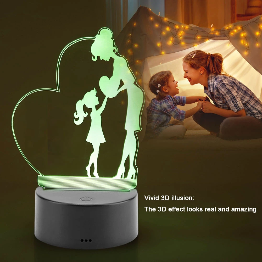 

LED Colorful Night Lights Remote Control Table Desk LED Illusion Lamps With USB Charging Kit 3W 4.5V Light For Gift