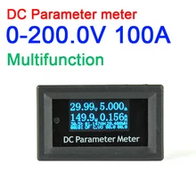 12 в 1 OLED DC 200 100A измеритель мощности Электрический кумулятивное