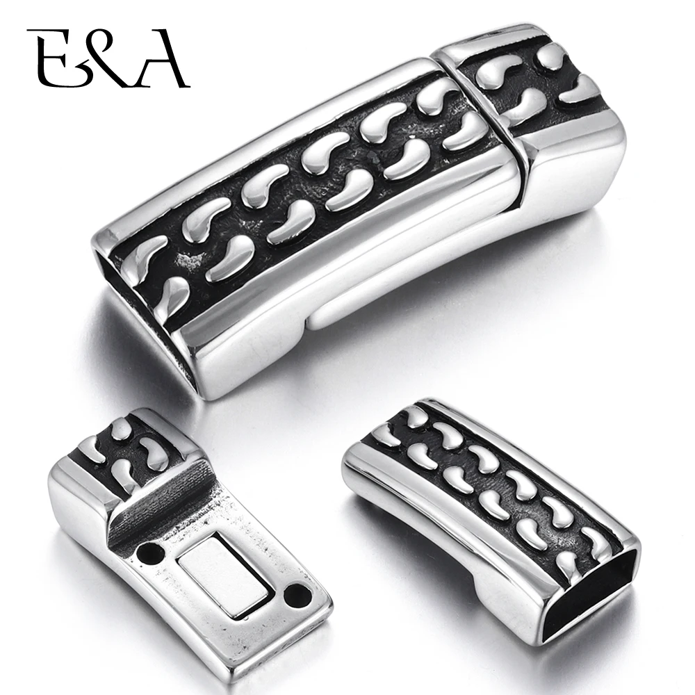 

Stainless Steel Magnetic Clasps Flat Hole 12*6mm Magnet Buckle Leather Cord Clasp DIY Bracelet Closure Jewelry Making Supplies