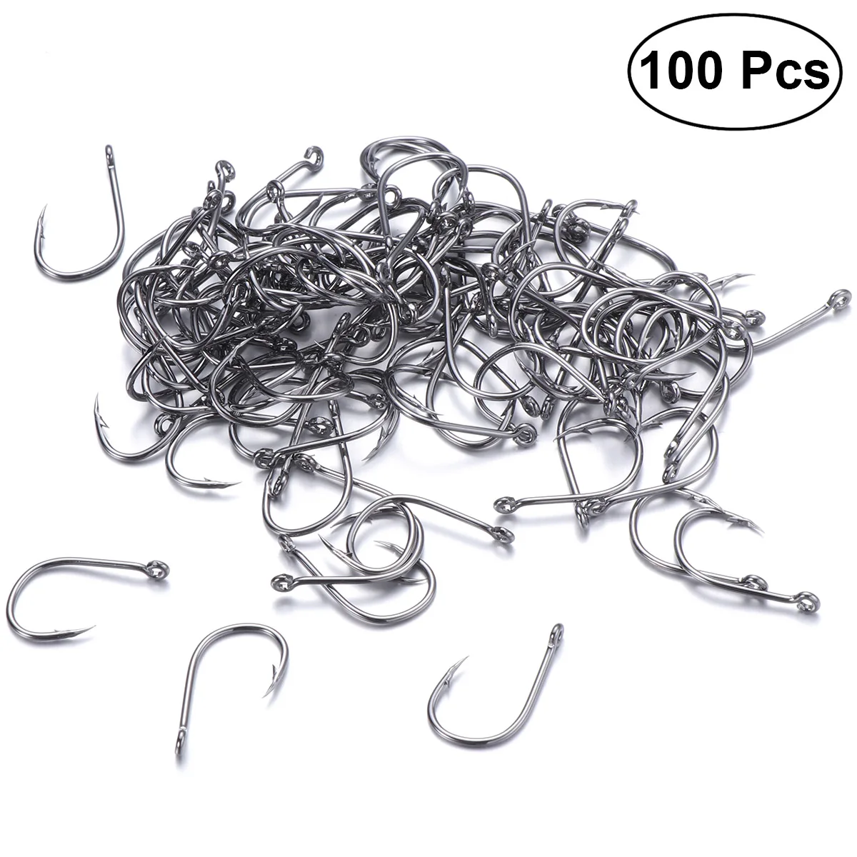 

100 PCS Fishing Hooks Carbon Steel Perforated Fishing Hooks Fly Fishing Hooks Fishing Tackle Set for Lakes Rivers Streams (#12)