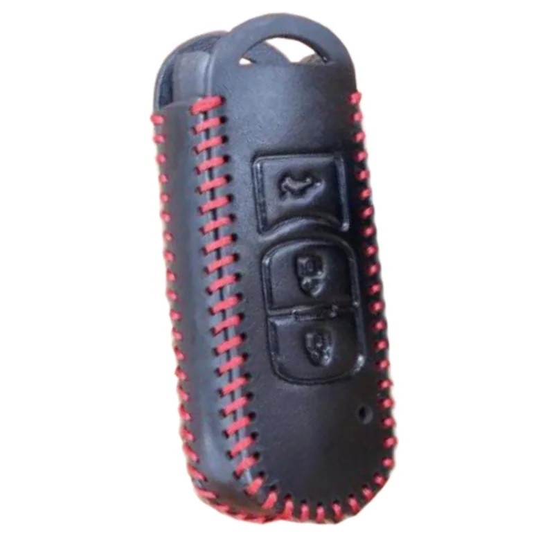 For mazda leather car key buttons imprint fashion case real cow holder | Автомобили и мотоциклы