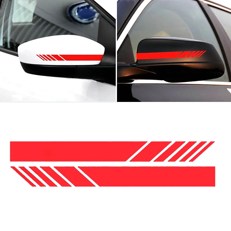 

2pcs Car Styling Auto SUV Vinyl Graphic Car Sticker Rearview Mirror Side Decal Stripe DIY Car Body Decals