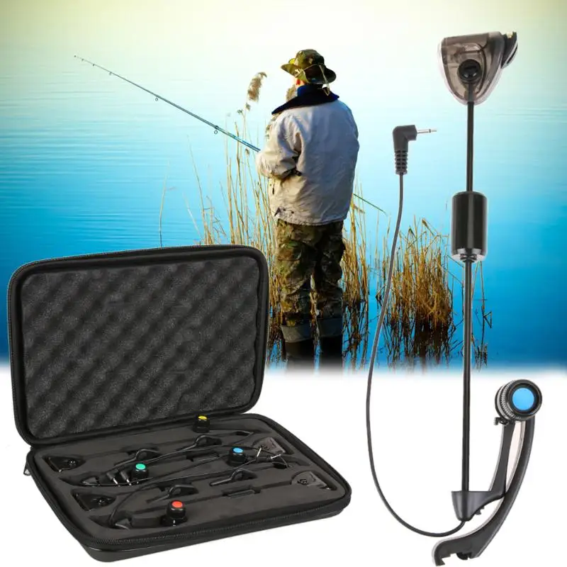 

4Pcs/set LED Carp Fishing Bite Indicator Chain Fishing Swinger illuminated Swinger Set Fishing Tackle Boxes Fishing Accessories