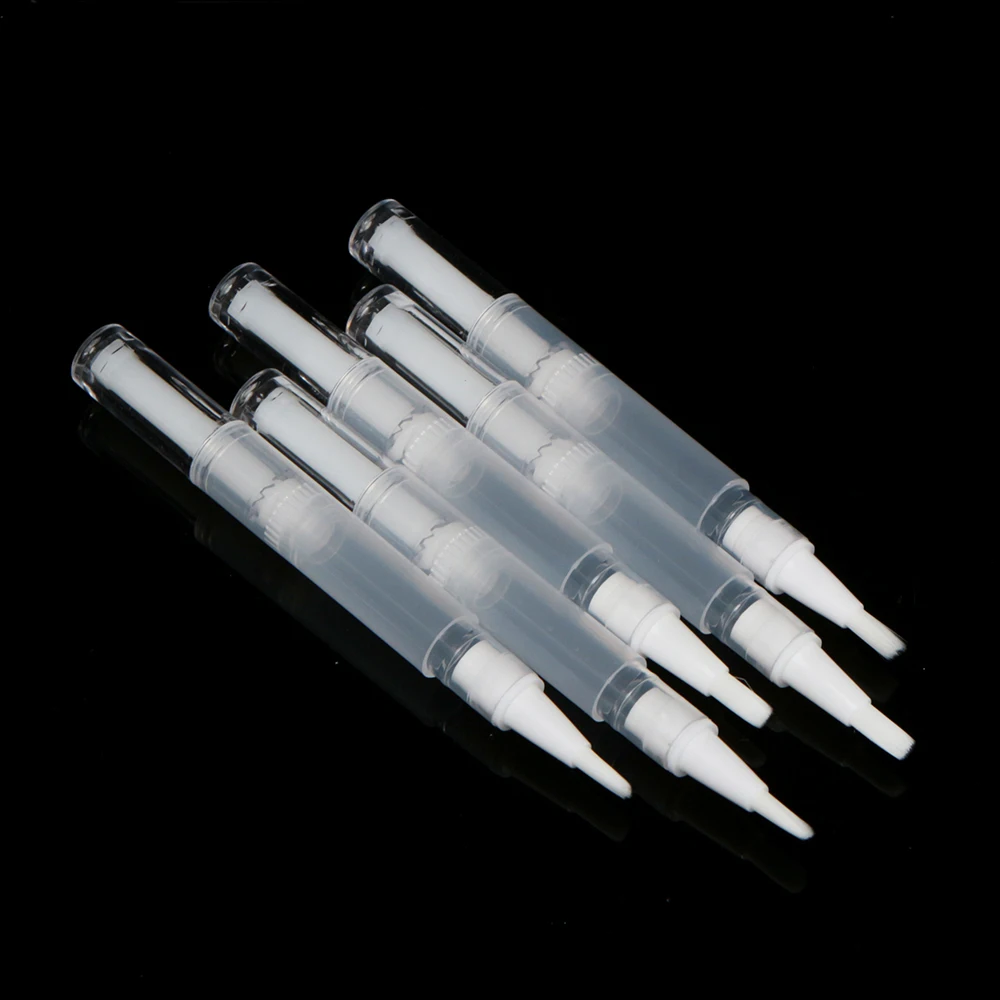 10 Pcs Nail Oil Empty Pen Botttle with Brush Applicator Portable Empty Lip Gloss Tubes Nails Nutrition Oil Container Pen 3ML