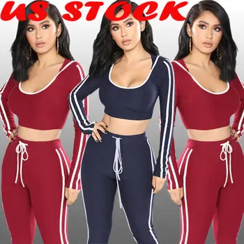 

Women 2pcs Hoodies Sweatshirt Pants Sets Velvet Tracksuit Jogging Gym Sport Suit