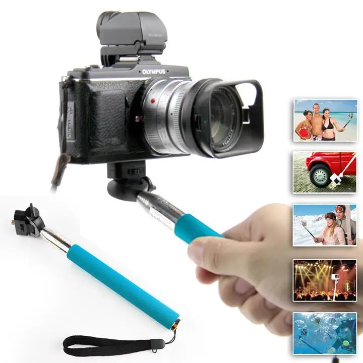 Monopod Extendable Hand Held Camera DV Camcorder Video Holder Self Photo Travel Blue | Электроника