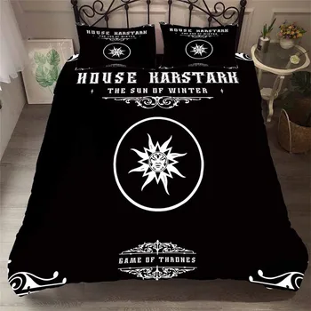

HELENGILI 3D Bedding Set Game of Thrones Print Duvet Cover Set Bedcloth with Pillowcase Bed Set Home Textiles #GOT-61
