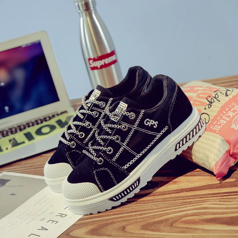 

Casual Flat Shoes Women Platform Canvas Flats Female Lace Up Leisure Shoes Ladies Breathable Fashion Wedges Walking Sneakers