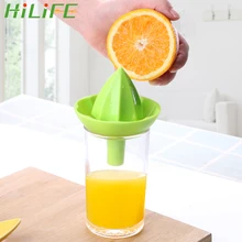 HILIFE 2 в 1 Бытовая Ручная Соковыжималка кухонный инструмент соковыжималка с воронкой мини чашка для фруктового сока Апельсиновый Лимонный сок инструмент для выдавливания