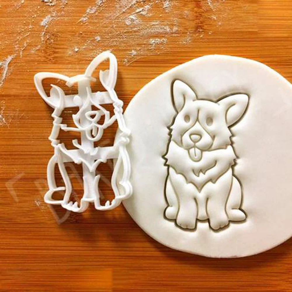 

3pcs/set Dog Corgi Royal Pet Shape Cookie Mold Cutter Dough Biscuit Pastry Fondant Toools For Wedding Birthday Party Cakes